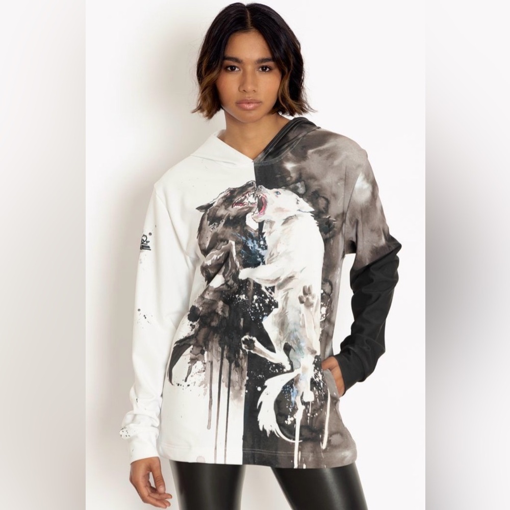 Blackmilk x Lora Zombie Two Wolves Hoodie